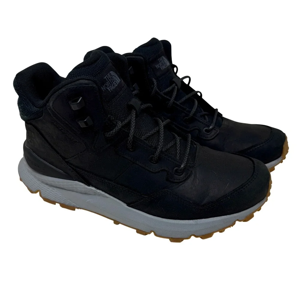 The North Face Larimer Mid Waterproof Boots Mens 8 Black Leather NF0A819J